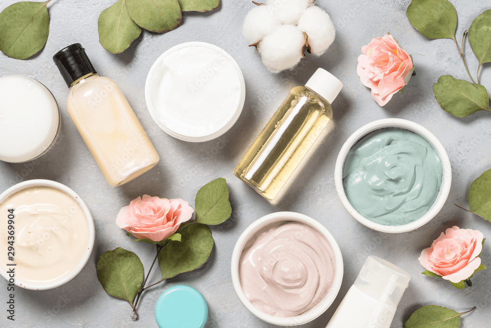 Natural skincare products with botanical ingredients